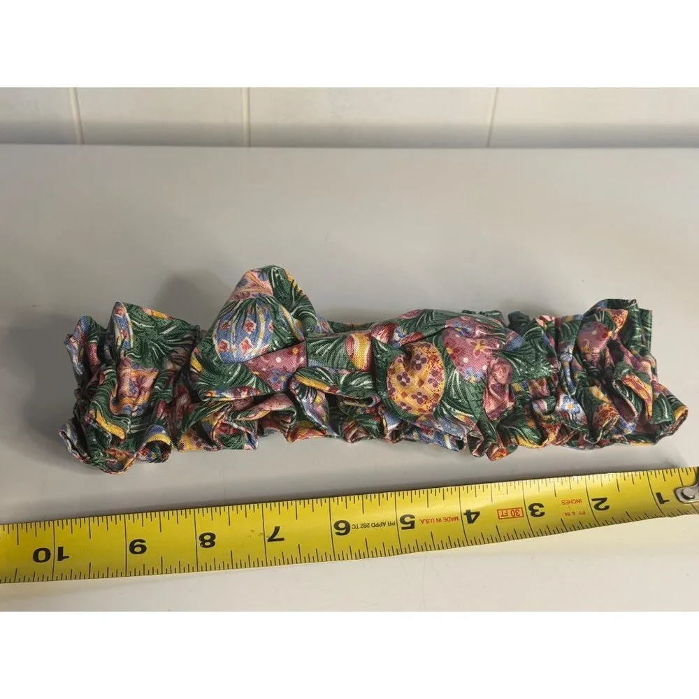 Longaberger Medium Basket Easter Egg Garter with Bow Floral Spring Decor Retired